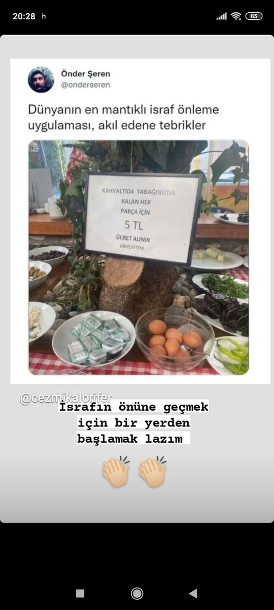 Hasbelkader3575's tweet photo. İsrafa hayır 👏 https://t.co/TrYp4CPA7c