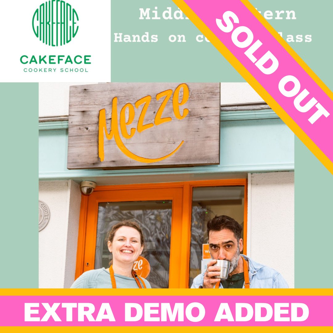 Don't say we did not warn you... 😛 MIDDLE EASTERN HANDS ON DEMO is SOLD OUT! 𝐁𝐔𝐓 a second demo has been added 𝐟𝐫𝐨𝐦 𝐟𝐫𝐨𝐦 𝟑𝐩𝐦 𝐭𝐨 𝟓𝐩𝐦 𝐨𝐧 𝐭𝐡𝐞 𝐬𝐚𝐦𝐞 𝐝𝐚𝐲! Book now to avoid disappointment! cakeface.ie/.../middle-eas…