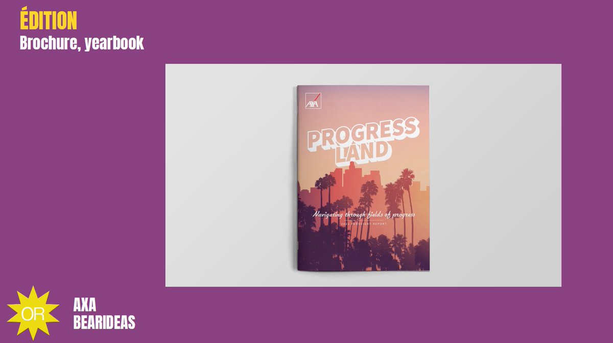 GP Stratégies de la Communication Editoriale 2022 – Edition / Brochure, yearbook : un OR pour <a href="/AXAFrance/">AXA France</a> et l’agence <a href="/bearideas_paris/">bearideas</a> pour la réalisation « Progressland : le rapport AXA Foresight 2022 ». Bravo à eux !
#gpstrat #Editoriale