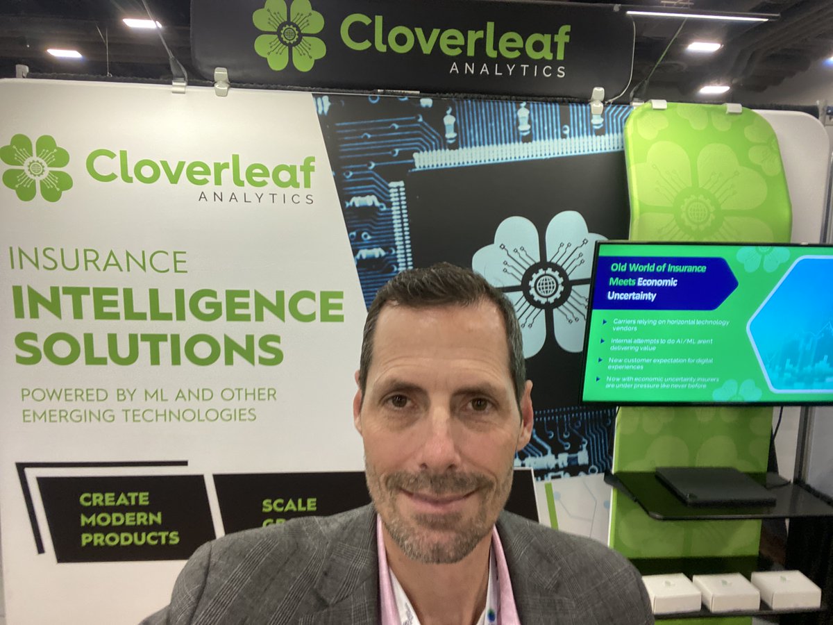 Cloverleaf Analytics (@cloverleaf_ai) on Twitter photo Stop by #ITC2022 booth #3275 to meet with <a href="/cloverleaf_ai/">Cloverleaf Analytics</a> CEO Robert Clark to discuss #Insurance, #AI and #Analytics! Stop by #ITC2022 booth #3275 to meet with <a href="/cloverleaf_ai/">Cloverleaf Analytics</a> CEO Robert Clark to discuss #Insurance, #AI and #Analytics!