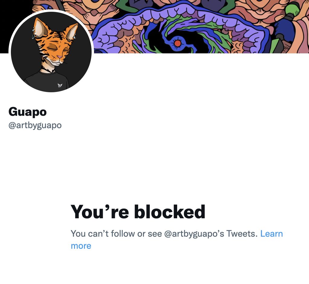 VWPNY's tweet photo. Getting blocked over a piece of art means im doing something right

bullish https://t.co/5Pe7C2VLUw