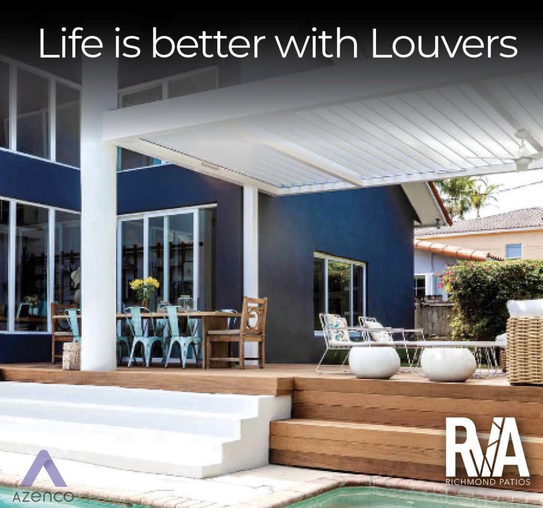 RVAPatios's tweet photo. We sell & install bioclimatic pergolas. Call (804) 840-6155 to find out why life is better with louvers π #azencopergola #outdoorliving #customstructure #backyardgoals https://t.co/cP5Kv03ElH