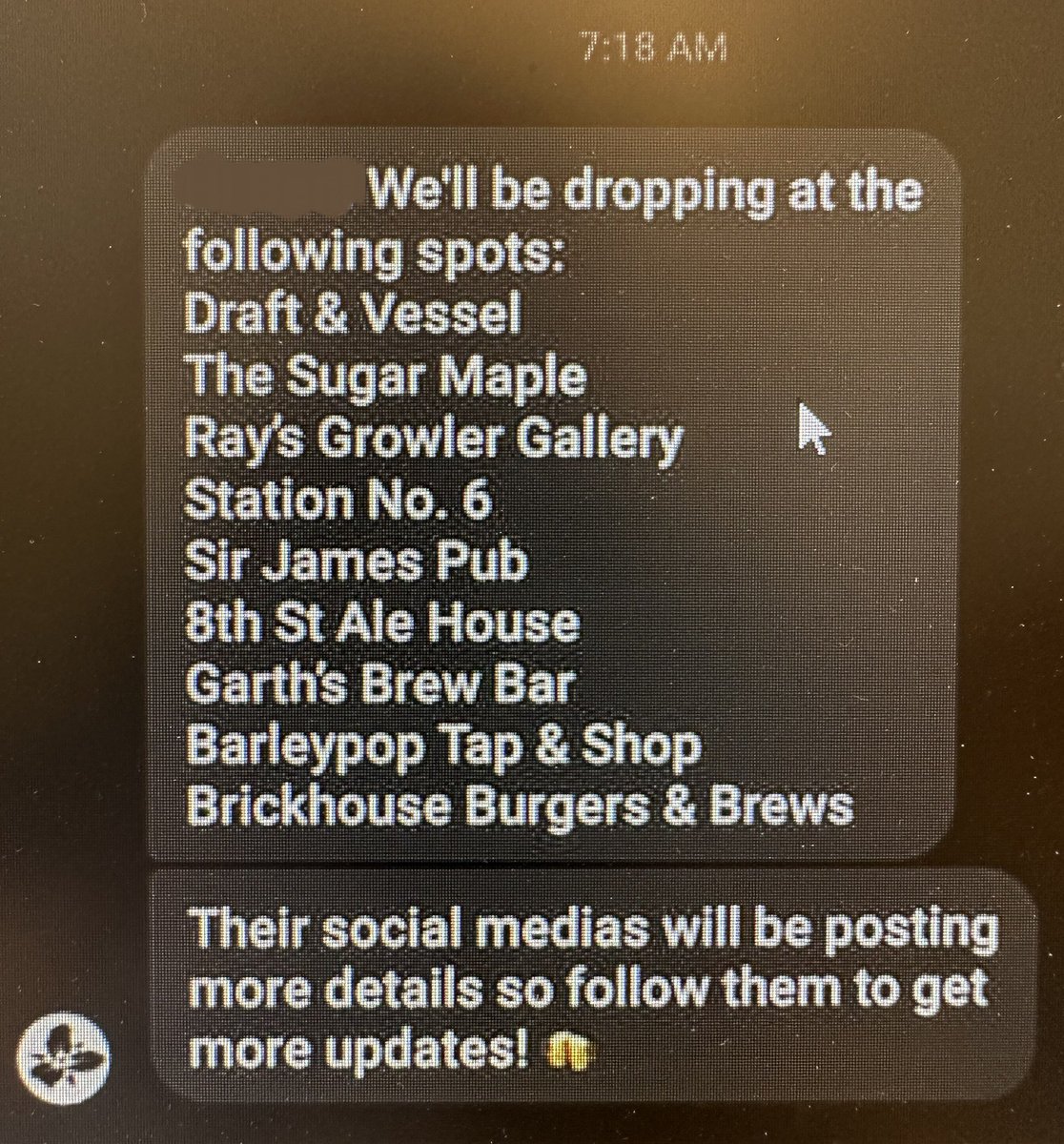 ayliu2's tweet photo. @WIbeerbaron @trilliumbrewing @GarthsBrewBar Here are the WI locations https://t.co/vcwu9UfE26