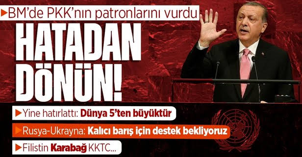 Cumhurbaşkanımız Recep Tayyip Erdoğan dan Terörün Baronlarina kendi evlerinden net mesaj! Terörden Medet Ummayi bırakın! #ErdoğanDiplomasisi