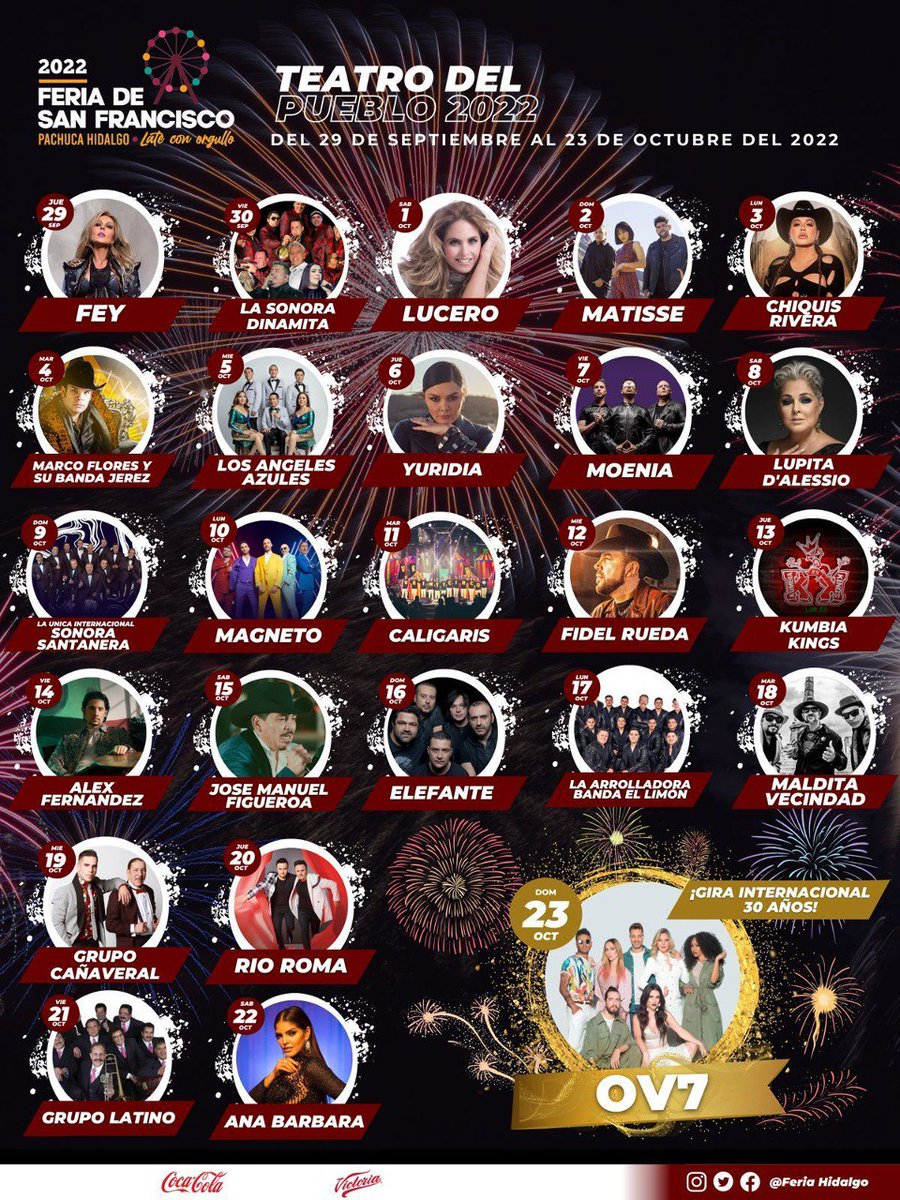 La <a href="/FeriaHidalgo/">Feria Hidalgo</a> vendrá a reactivar la economía de nuestro estado, después de haber sido suspendida por dos años consecutivos. 

🗓 Disfrútala del 29 de septiembre al 23 de octubre.
🎡 Una de las cinco ferias más grandes de México.