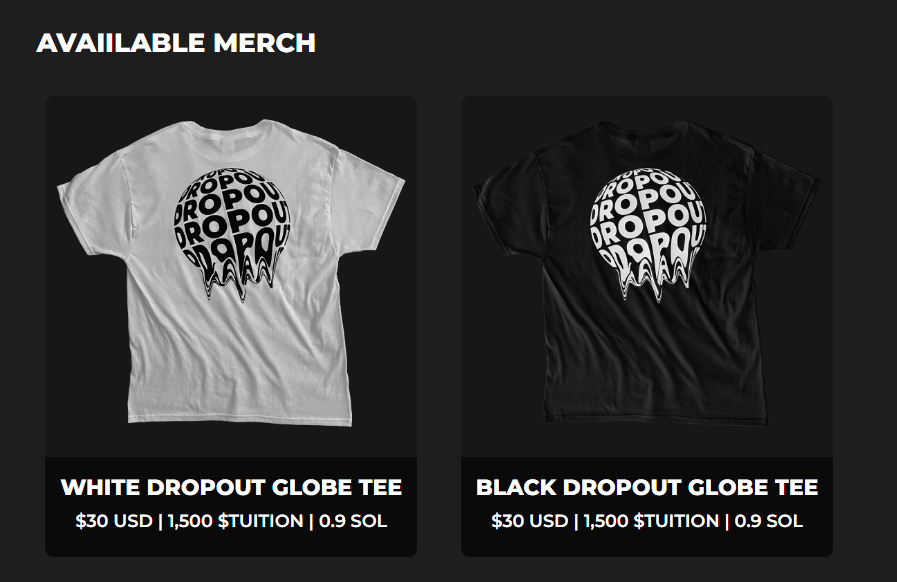 blankbears's tweet photo. The Dropout Globe Tees are now available to the public!

These are in very limited supply, so get your hands on them while you can!

To order a shirt, follow the instructions in our discord server: https://t.co/EQHLzLsf2q https://t.co/NFAxKpQwlz