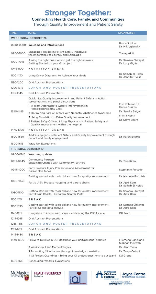 IQI (@iqimcmaster) on Twitter photo We have an incredible line-up of speakers for the upcoming 2nd Pediatric Quality Improvement Course and Conference. Don't miss it! <a href="/mac_peds/">MacPeds</a> <a href="/HHS_staff/">Hamilton Health Sciences Staff</a> <a href="/mch_childrens/">McMaster Children's Hospital</a> <a href="/pedsLG/">Lucy Giglia</a> <a href="/SChitayat/">Samara Chitayat Lepofsky MD MSc QIPS</a> <a href="/ajmiklea/">April Kam MD MScPH</a> <a href="/PhysioDenise/">Denise Johnson</a> <a href="/elhelousa/">Salhab el Helou</a> <a href="/jetwiss/">Jennifer Twiss</a> <a href="/m_batthish/">Michelle Batthish</a>
eventbrite.com/e/2nd-pediatri… We have an incredible line-up of speakers for the upcoming 2nd Pediatric Quality Improvement Course and Conference. Don't miss it! <a href="/mac_peds/">MacPeds</a> <a href="/HHS_staff/">Hamilton Health Sciences Staff</a> <a href="/mch_childrens/">McMaster Children's Hospital</a> <a href="/pedsLG/">Lucy Giglia</a> <a href="/SChitayat/">Samara Chitayat Lepofsky MD MSc QIPS</a> <a href="/ajmiklea/">April Kam MD MScPH</a> <a href="/PhysioDenise/">Denise Johnson</a> <a href="/elhelousa/">Salhab el Helou</a> <a href="/jetwiss/">Jennifer Twiss</a> <a href="/m_batthish/">Michelle Batthish</a>
eventbrite.com/e/2nd-pediatri…