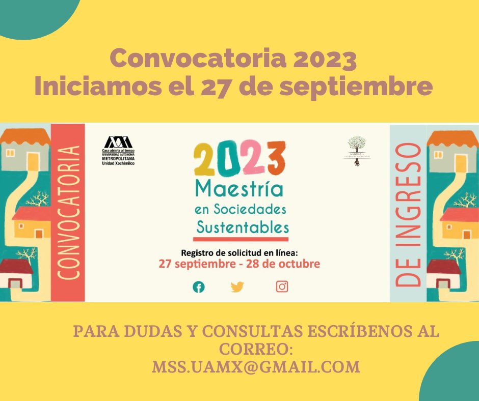 msociedades's tweet photo. Estamos próximos a la apertura de nuestra convocatoria 
🚨El registro en línea iniciará a partir del día 📅 27 de septiembre
Para dudas y consultas puedes escribirnos al correo:
📬mss.uamx@gmail.com
🔗https://t.co/i4JtYI1w9U https://t.co/jHpmdSGWNp