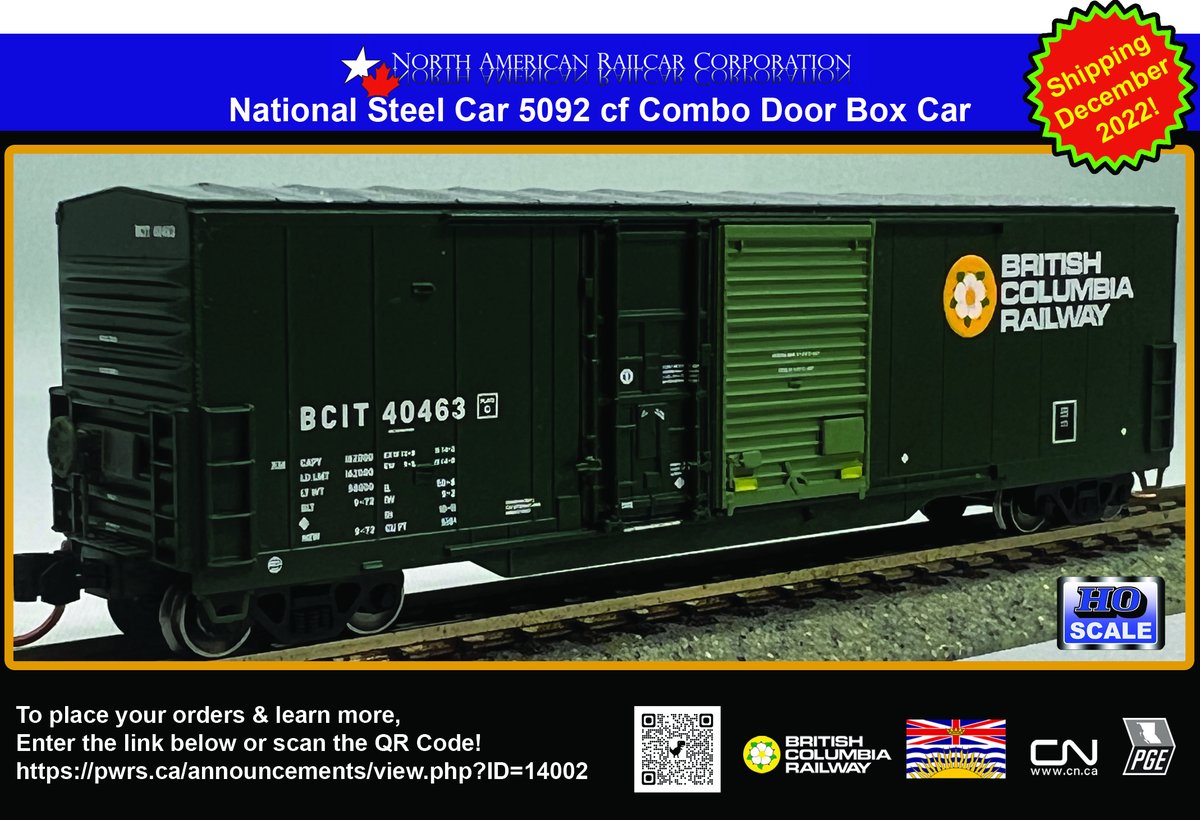 PWRS_NARC's tweet photo. CALLING ALL HO SCALE BC RAIL FANS!!!
Guess what's coming just in time for the holidays???
https://t.co/1Hss2uasIk
#bcrail #modeltrains #britishcolumbia #BCIT #Dogwood #trains #railway #rail #model #models #modelling #HOscale https://t.co/E5PoBCMtVD