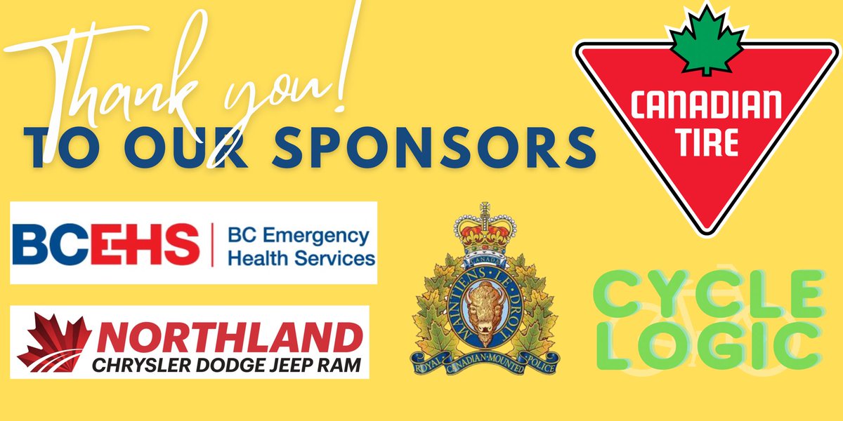 We wish to give a big thank you to our 
sponsors, <a href="/CanadianTire/">Canadian Tire</a>, BCEHS, <a href="/BCRCMP/">BCRCMP</a>, Cycle Logic and <a href="/NorthlandDodge/">Northland Dodge</a>, for supporting us on this journey. We could not have done it without you!

#ForTheKids
#CanadianCancerSociety
#CopsForCancer
<a href="/cancersociety/">Canadian Cancer Society</a>