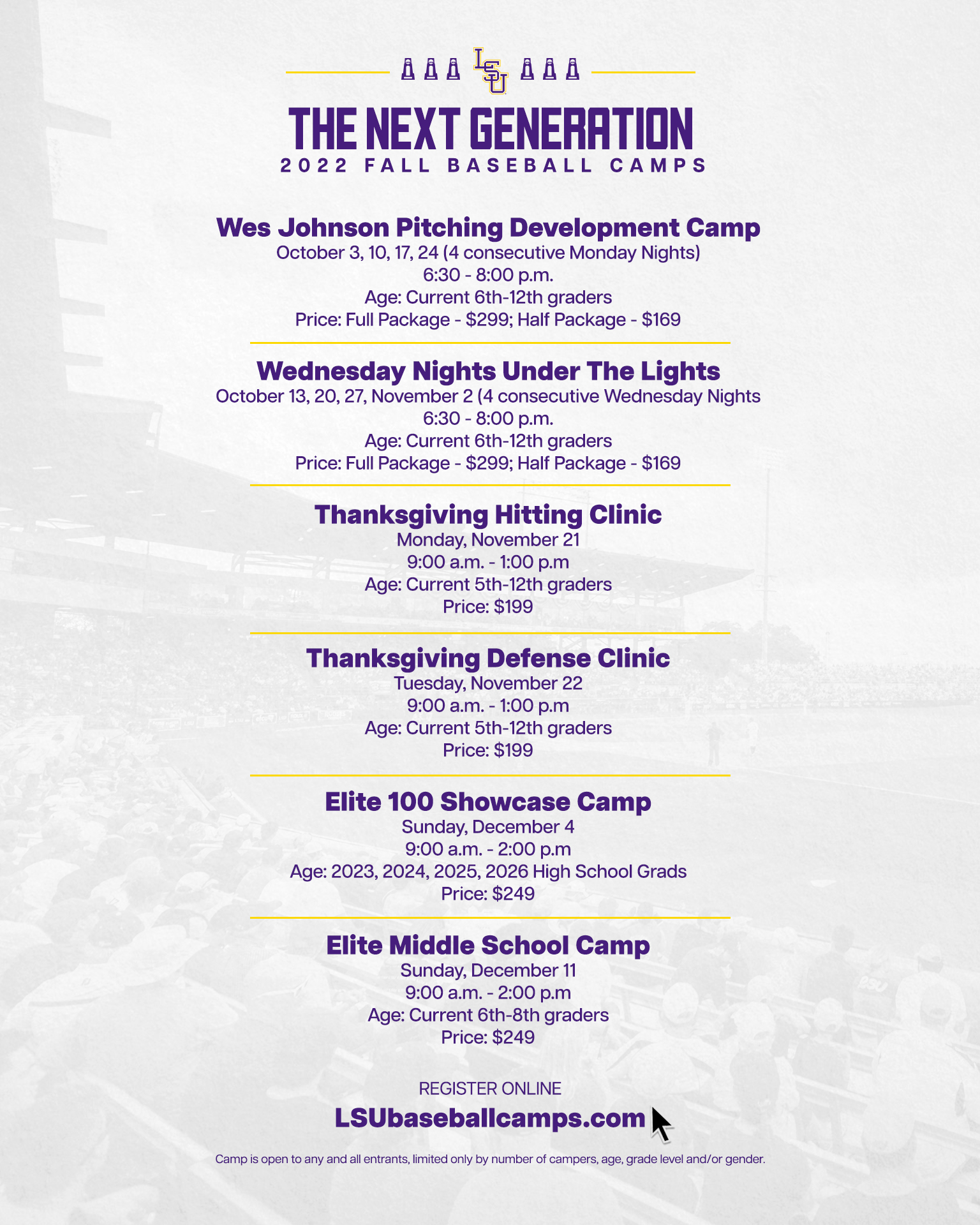 LSU Baseball Camps (LSUbaseballcamp) / Twitter