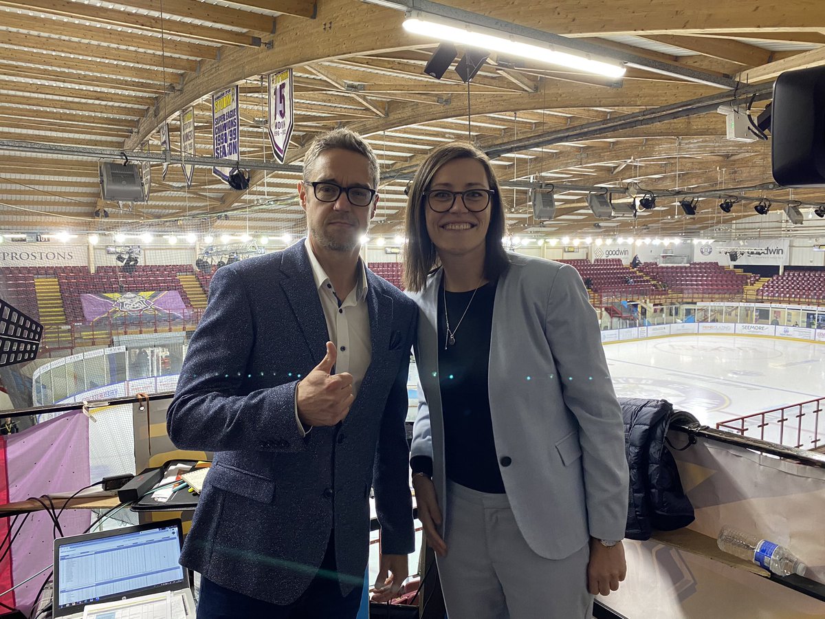 🚨Ready to go on @PremierSportsTV 2! Join Angela Taylor &amp; I from 7:15pm for <a href="/Mcr_Storm/">Manchester Storm | #TakeShelter</a> vs <a href="/flamesicehockey/">Guildford Flames</a>!
