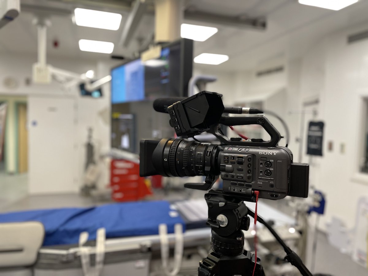 The amazing ⁦@sonyproeurope⁩ FX6 getting its second run out - this time filming in a hospital in the south west.