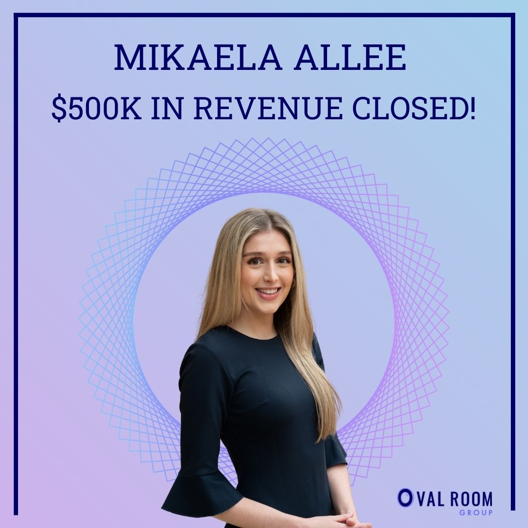 OvalRoomGroup's tweet photo. Congratulations to Mikaela Allee on a major career milestone! Surpassing a half million dollars in closed deals!

#OvalRoomGroup #RealEstate #VisualMedia #CRE #Immerse #Engage #Impress https://t.co/CJAprfhOXP