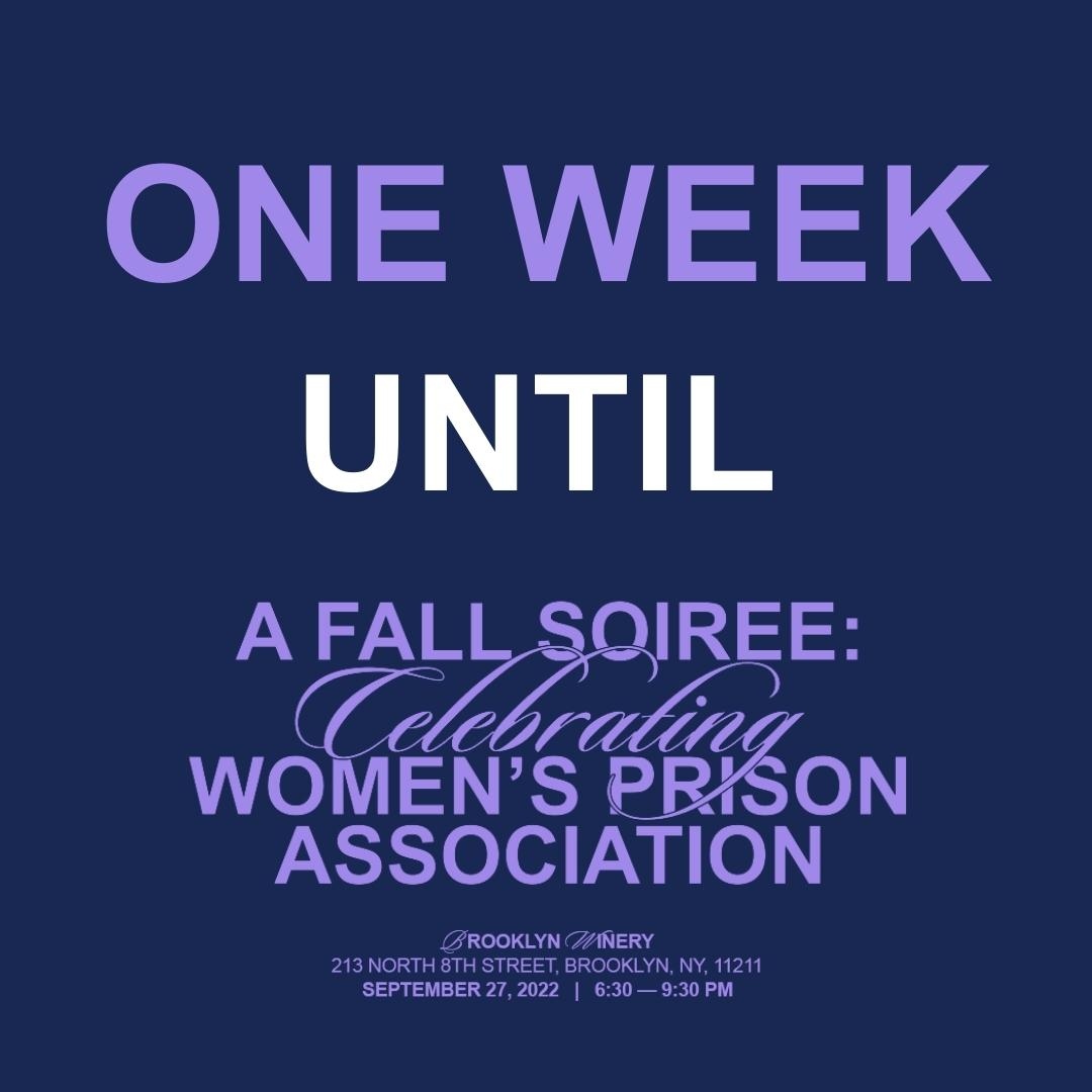 6 days until #WPAfallsoiree! With your help, we're sold out but there is still an opportunity to support... l8r.it/w8nE

#donate #womensprisonassociation #brooklynwinery #freedom #safety #independence #176years #NYC