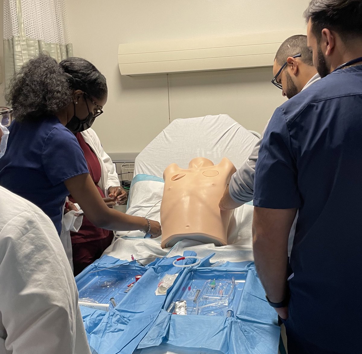 ersimulationdoc's tweet photo. Pigtails, difficult airways, and pulmonary cases in Sim today. @StJoesEM always a step ahead of the game and crushing it! #Simulation #EmergencyMedicine https://t.co/dMzQPPqmoY