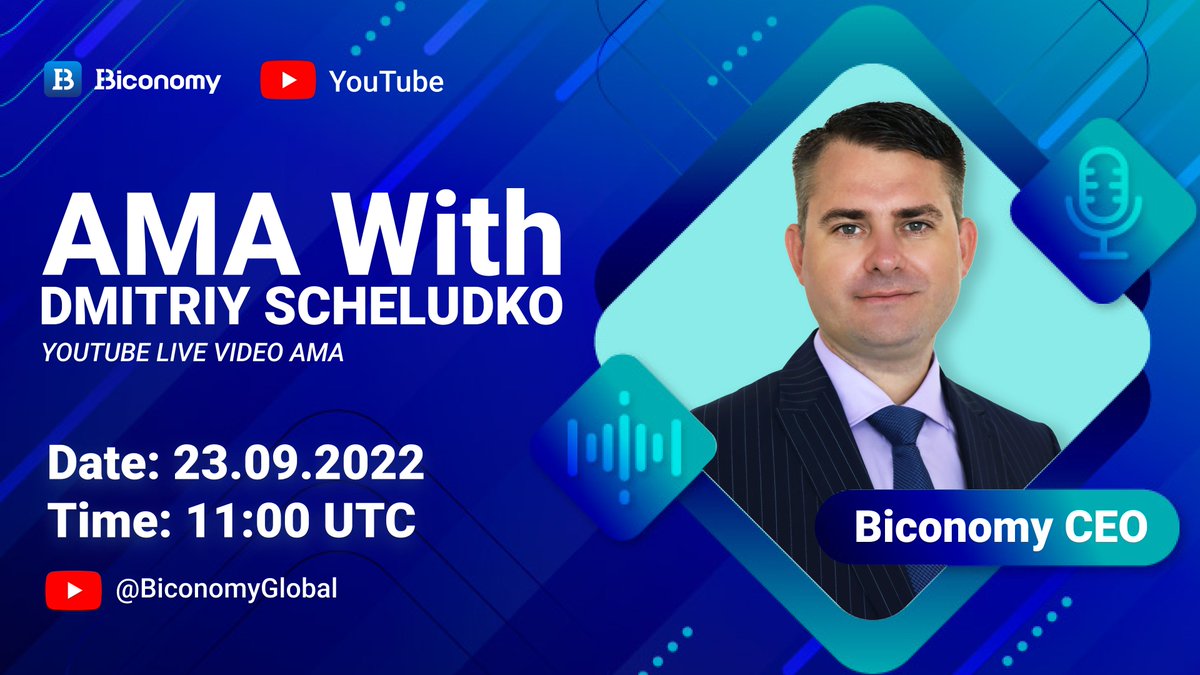 For a long time, the CEO @SheludkoDmitriy has not held an #AMA session and this Friday he will do it🔥

Prepare your questions about the #Biconomy and $BIT, AMA promises to be very interesting🔥

Don't forget to RT and share this post with your friends🌎

youtube.com/c/BiconomyGlob…