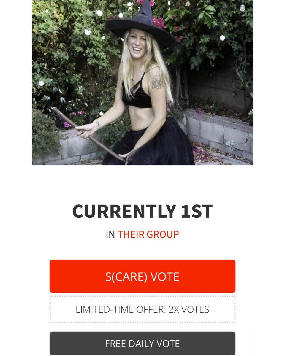 The top 15 will be chosen tonight! For a limited time your votes and donations count twice. Thank you for helping me to get to 1st place. Can you help me stay there? Thank you!! faceofhorror.org/2022/melissa-s… #faceofhorror