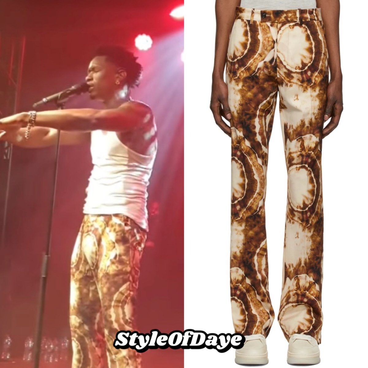 styleofdaye's tweet photo. Candydrip Tour | September 2022
📍@iamluckydaye wears #Amiri wool trousers ($1,290)
 • [also worn in July with a $1,140 #Amiri paisley shirt]

#luckydaye #luckydayefashion #candydriptour https://t.co/vQwKvNQ9TW