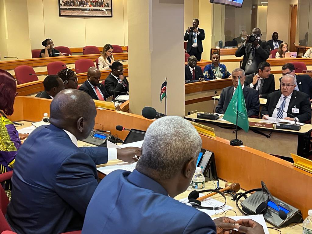 K24Tv's tweet photo. President William Ruto chairs the Committee of African Heads of State &amp; Gov'ts on climate change at the A.U Observer Mission in New York, US.

📸 Courtesy: Hussein Mohamed https://t.co/8SsFI5jcOD