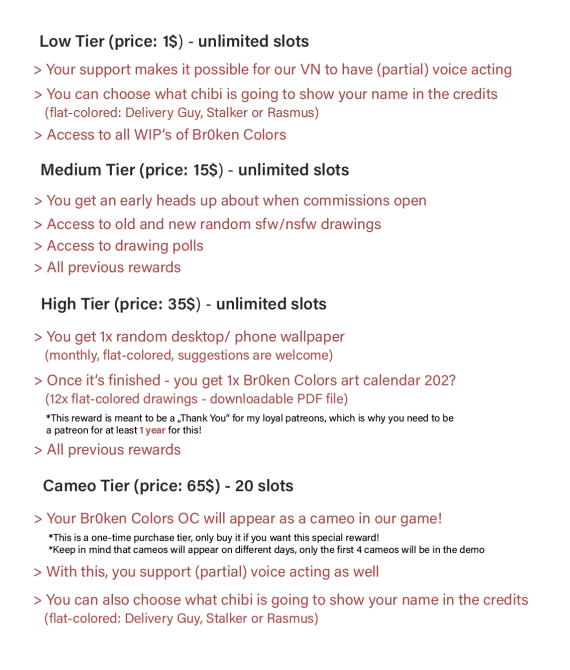 _Blastic_Heart_'s tweet photo. ⚠️My dear patreons⚠️
🌱 On 25th September I will add these new tiers, as shown in the picture, so you can transition from the old tiers to the new ones. The old tiers will be deleted by the end of next week. https://t.co/drIxY67VX7