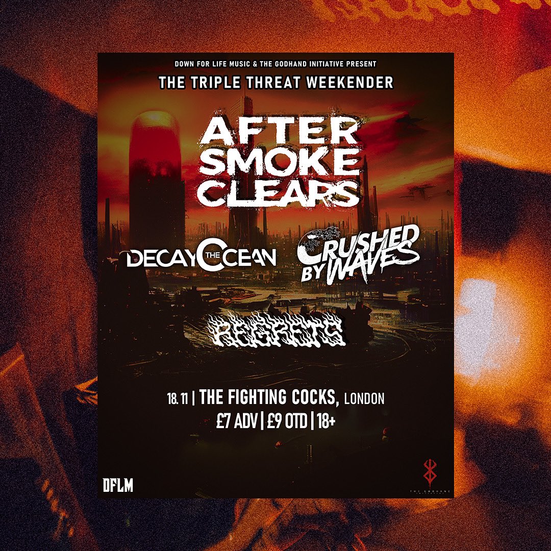 regretshc's tweet photo. WE ARE BACK SUPPORTING @aftersmokeclears AT THE @thefightingcocks NOVEMBER 18th.

GET YOUR TICKETS NOW VIA LINK IN BIO

#regrets #regrets020 @ The Fighting Cocks Bar &amp; Live Music Venue https://t.co/ZySczQcIys