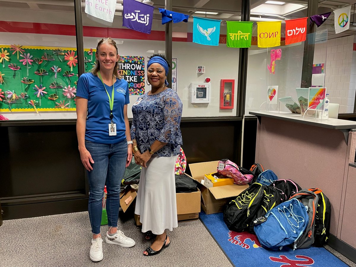 IdealCU's tweet photo. This fall we put our funds to work in support of local schools in our community. Highwood Hills Elementary in St. Paul, MN received more than 60 backpacks filled with needed supplies as well as some much-needed classroom supplies to help teachers. #IdealCU #CUForward https://t.co/yEewcPoIqY