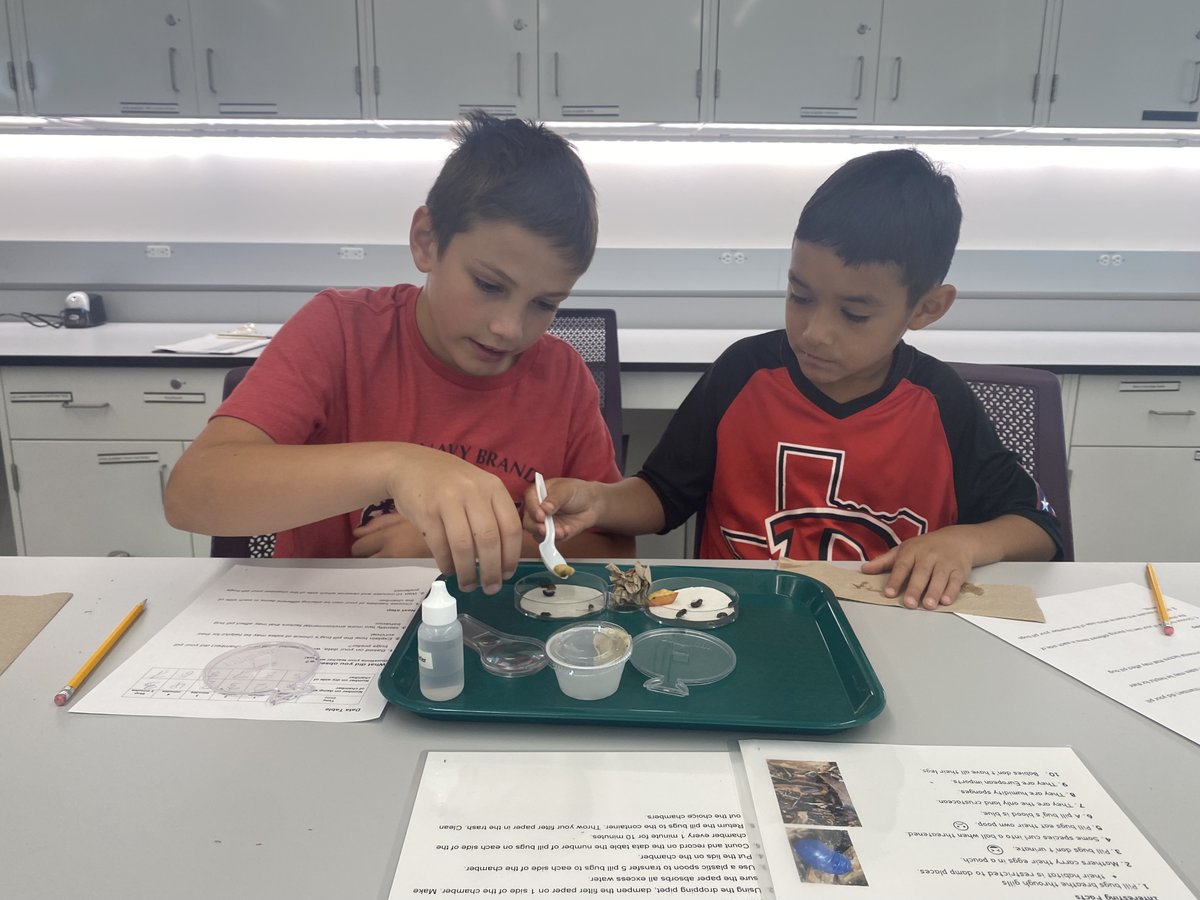SFASTEMcenter's tweet photo. Elementary student from Diboll and San Augustine Boys &amp; Girls Clubs learned about pill bugs, some of their unique features, and variables that influence their choice of habitat.

#SFASU #STEM #Biology #PillBugs #Habitat #BoysandGirlsClub #ColeSTEMBuilding https://t.co/HnCCjLGQ56
