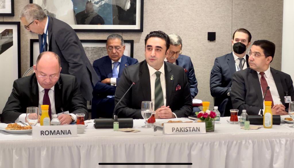 BBhuttoZardari's tweet photo. Participated in 12th Min. Meeting of UN GoF of Mediation. 🇹🇷 &amp; 🇫🇮 stewardship of the Group is commendable, evident also in landmark Black Sea Grain Initiative of 🇹🇷 &amp; 🇺🇳. Emphasized active role of 🇺🇳 for equitable solution to J&amp;K dispute in acc. with UNSC resolutions &amp; UN Charter https://t.co/iNzRe7rRHZ
