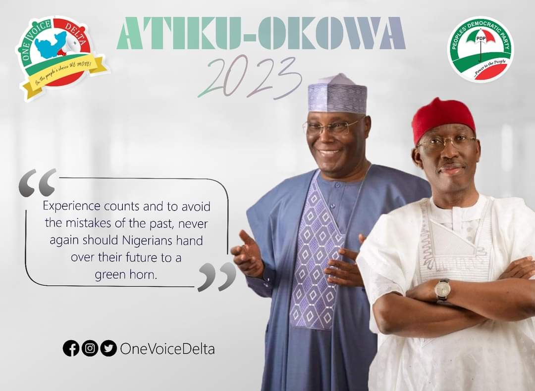 OneVoiceDelta's tweet photo. " Experience counts and to avoid the mistakes of the past, never again should Nigerians hand over their future to a green horn."

 ~ Atiku Abubakar

#AtiKowa
#AtikuIfeanyi
#AtikuOkowa2023
#OneVoiceDelta https://t.co/wXccuQE0h1