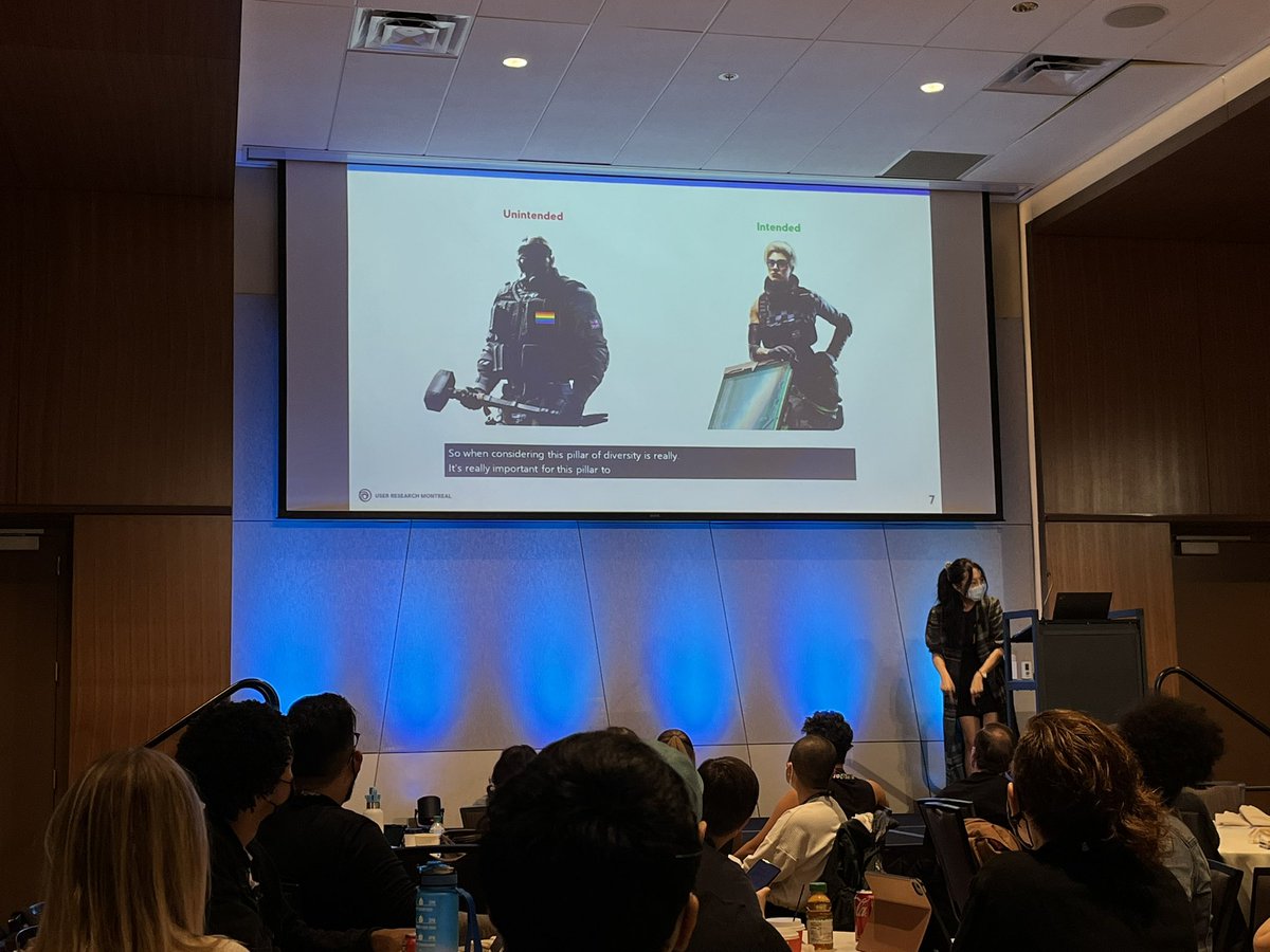 GameUX_Summit's tweet photo. Letโs kick off #GameUXsummit Day 1!! After opening words by @CeliaHodent (chair) and @jennifeRenee (host), we are now listening to Tina Chan, user researcher at Ubisoft Montreal, talking about using #gamesUX research in the development of marginalized characters. https://t.co/OoM7BdWshg