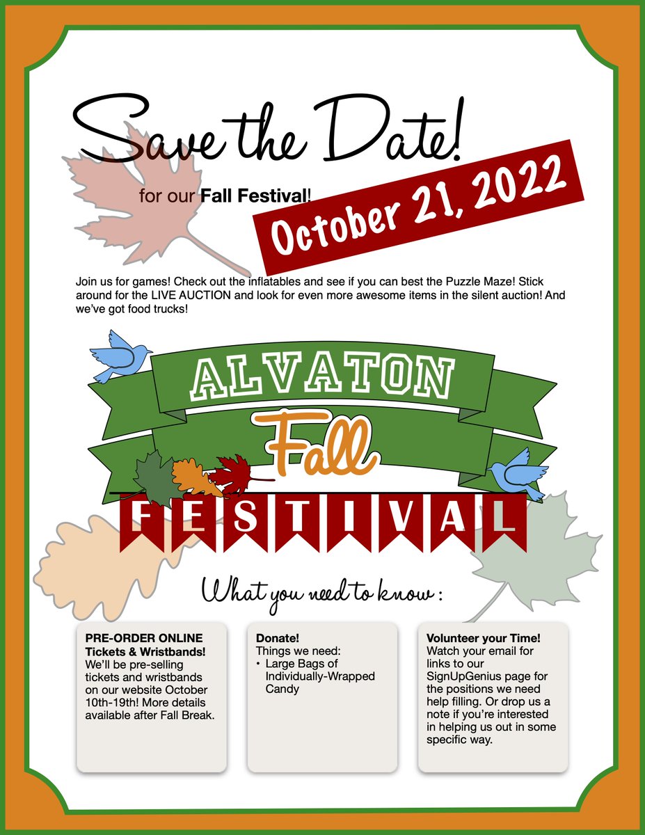 Fall Festival is almost here! We're so excited!!