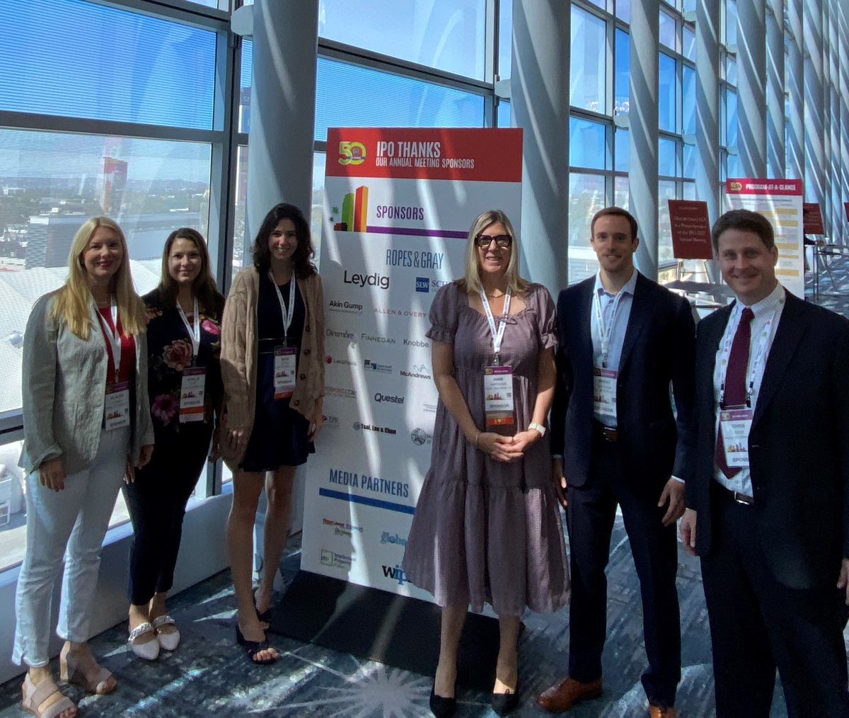 LeydigIP's tweet photo. #Leydig attorneys Anne Naffziger, Claudia Stangle, Chris Gass, Brent Chatham, Natalie Guio and law clerk Katie Vetter participated in the @IPO Annual Meeting on September 18-20 in Los Angeles. Leydig sponsored Monday’s Breakfast & Breaks and Mobile App. #IPOAM22 #IPO50 https://t.co/vm0f8lq9s1