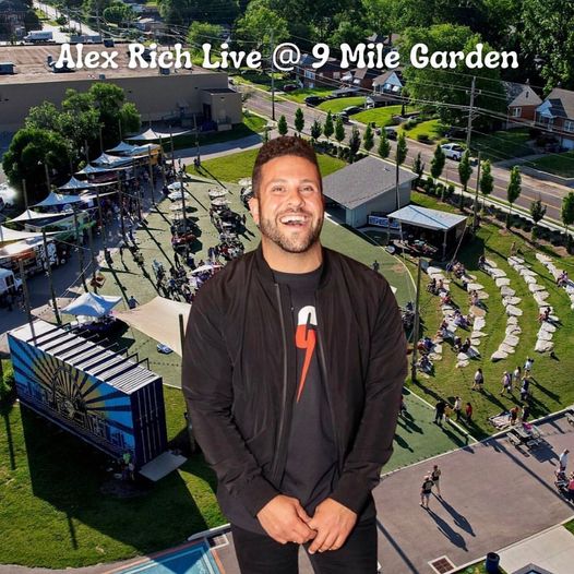 9milegarden's tweet photo. Alex Rich is taking the 9 Mile stage again! Grab a bite and a beer, and see him tonight from 7-9pm! 

#9MileGarden #9MG #SenecaCRE #stl #livemusic https://t.co/Cw0FLOD5wl