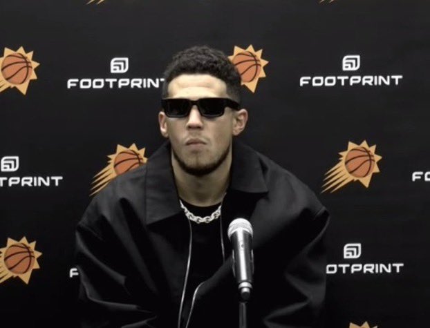 SunsAreBetter's tweet photo. I would say we should just promote Devin Booker to owner of the Suns… but he’s already the owner of the Lakers. https://t.co/mkidS9QsDK