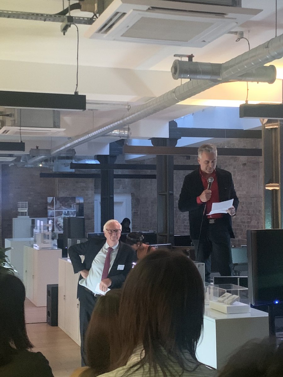 ‘We really must put people at the heart of offices‘ 

Earle Arney of <a href="/AFK_studios/">Arney Fender Katsalidis</a> at the practice’s party tonight introducing guest speaker Lord Lister