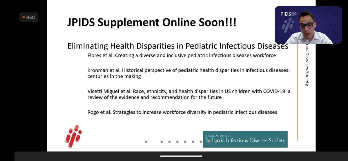 3rd year fellow @marisurueda was a featured panelist for this week's <a href="/PIDSociety/">PIDS</a> Grand Rounds, 'Development of Diverse and Inclusive Leadership in Pediatric Infectious Diseases’! As a #PedsID fellow and #IMG, Marisu offered her unique perspective on such an important topic