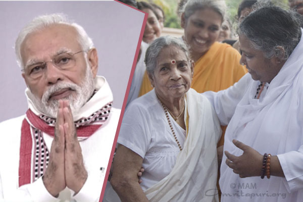 PM Modi’s condolence message on Damayanthi Amma’s demise -- Despite Smt. Damayanthi Ji’s passing away, the values she symbolised in her life will remain with everyone. read -> amrit.am/22pmdama @narendramodi @Amritanandamayi #DamayanthiAmma