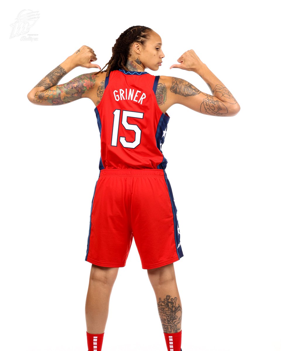 PhoenixMercury's tweet photo. No one on Team USA wears No. 15 other than two-time Olympic Gold Medalist Brittney Griner. 

USA Basketball will honor BG as they take the court in Sydney at the World Cup. No. 15 will stay reserved until BG is back home. 

#WeAreBG https://t.co/S7ud0jX3Mi