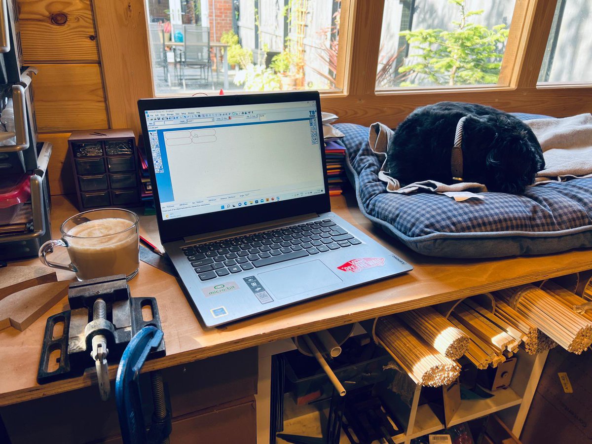 heppdt's tweet image. And it’s been a workshop kinda day for Mr Hepp and VinDog… #Techsoft #lasercutter #primaryDT