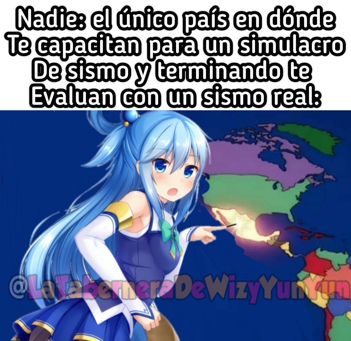 taberna_y's tweet photo. La magia de México XD
#Konosuba 
#Sismo https://t.co/CcvrzfU9Sm