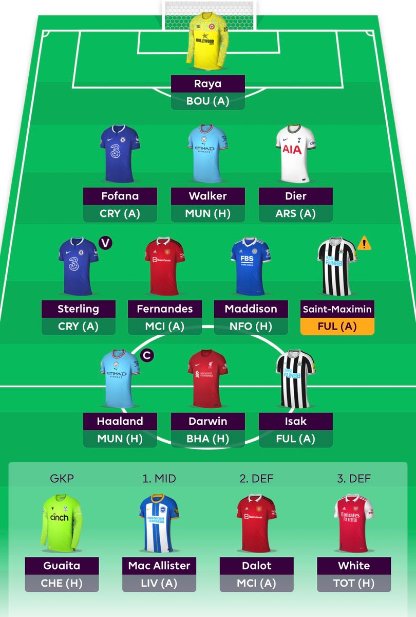 FPLBirdseyeView's tweet image. What do people think of the Differential XI? Any changes I should make? 

Must be under 10% ownership (not including Haaland)