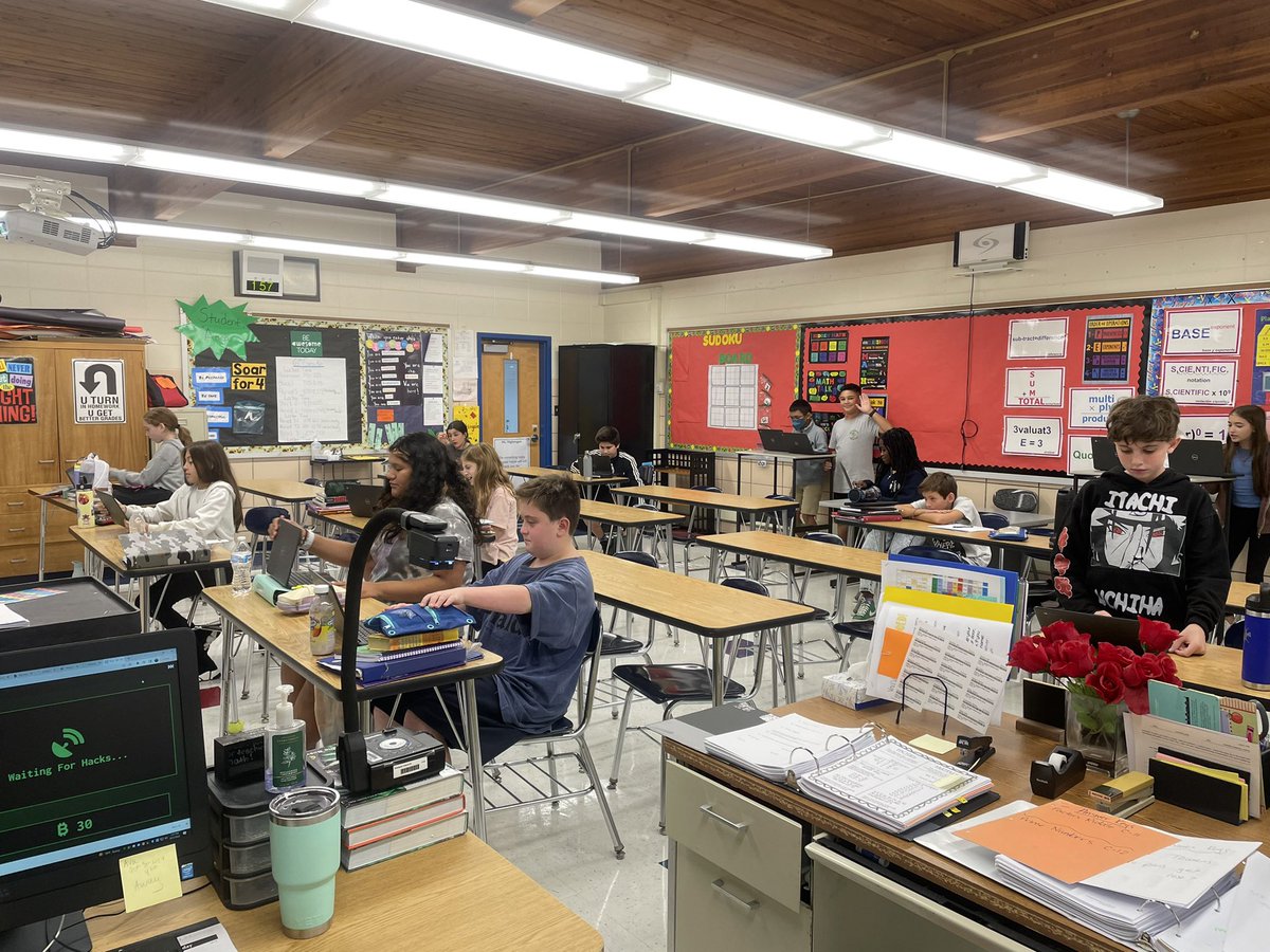 teachmathMsN's tweet image. CTB 6th graders are enjoying a competitive closure Blooket activity! They have come so far from the first day of school! The game just started and they are playing for stickers and bragging rights! @CTB_TSmith @CTBarkalow  @BHohenshilt