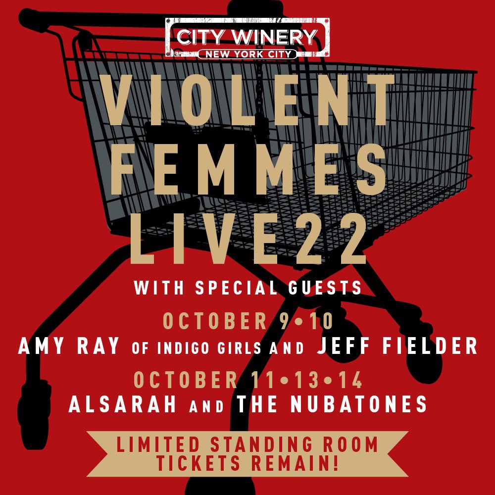 NYC! We are thrilled to announce that @AmyRay has been added to the bill for our October 9 & 10 shows at @CityWineryNYC, if you missed the earlier announcement, Alsarah & The Nubatones are opening on our October 11, 13, & 14 shows. VFemmes.com/tour