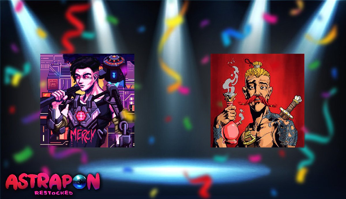 Surprise!
We picked up a few <a href="/BakedBerserk/">Baked Berserk</a> a while ago... Gotta keep the shelves stocked.  Those last ones were gone in no time! 
We also had some more @neo_hunters from when we swept them before.  BAM they're up on the wall now too.

Get em while you can!
astrapon.astralsnft.io