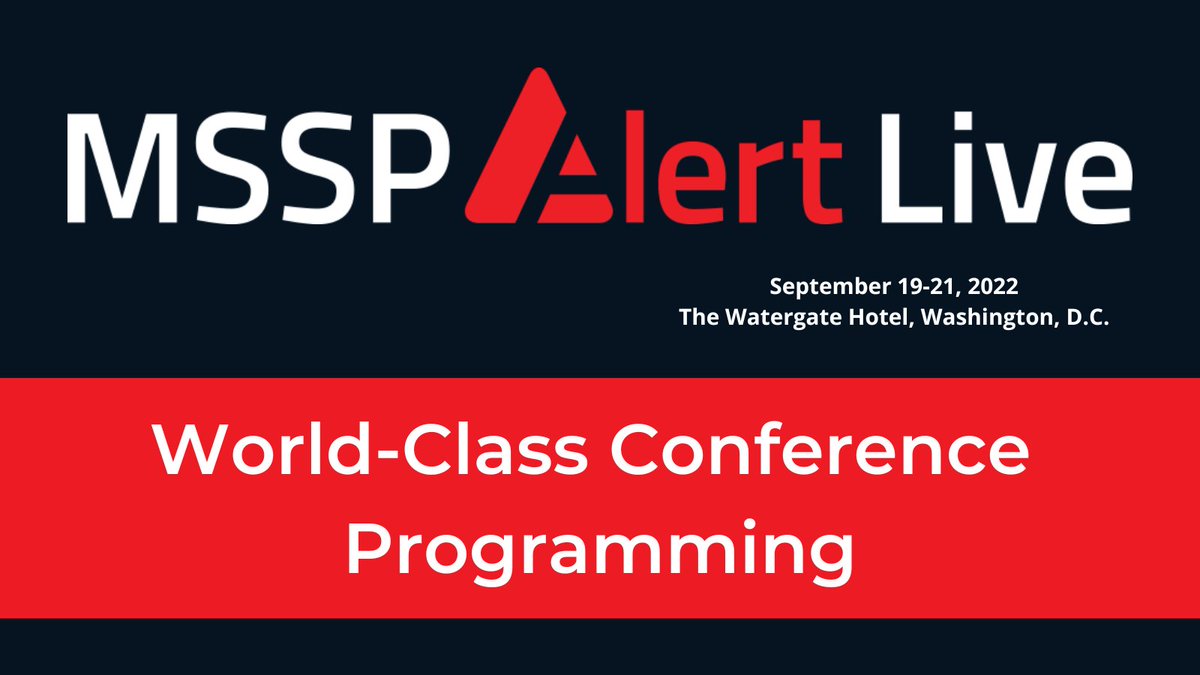 msspalert's tweet photo. Three days of thought-provoking content including inspiring keynotes, expert panel discussions and breakout sessions. Thank you to all the presenters at #MSSPAlertLive for helping us put together this year's great agenda.
#MSP #MSSP #Cybersecurity #ChannelPartner https://t.co/5sZ0l9olfV