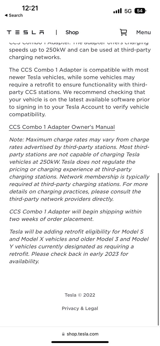 itskyleconner's tweet photo. Tesla to CCS adapter now officially available in America! ⚡️ 

https://t.co/OSE7ymxrhw https://t.co/VbBWD0Akor