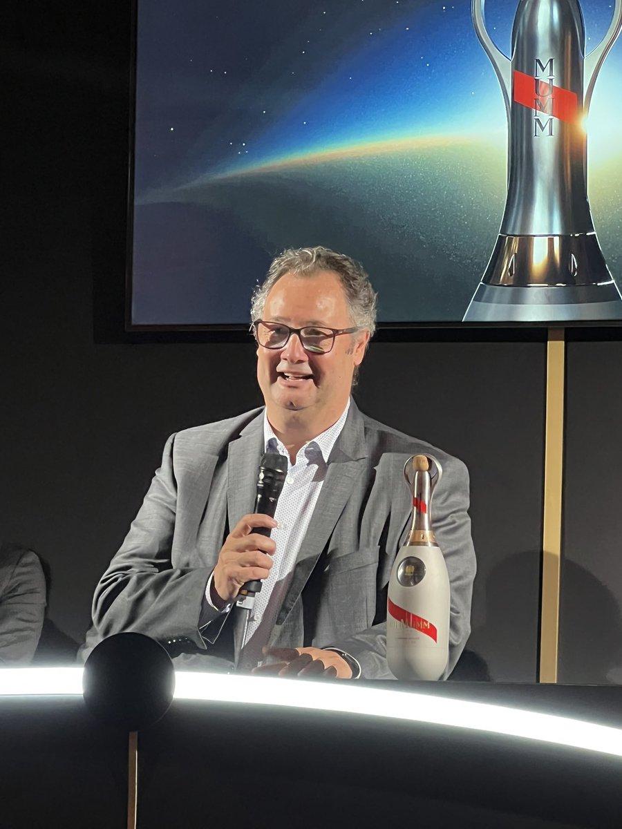 GHMUMM's tweet photo. "As a symbol of our art of living, champagne embodies celebration and conviviality, two notions that are fundamental wherever humankind explores new territories." --César Giron, President Maison Mumm #MummStellar https://t.co/at1GdTn4Zs