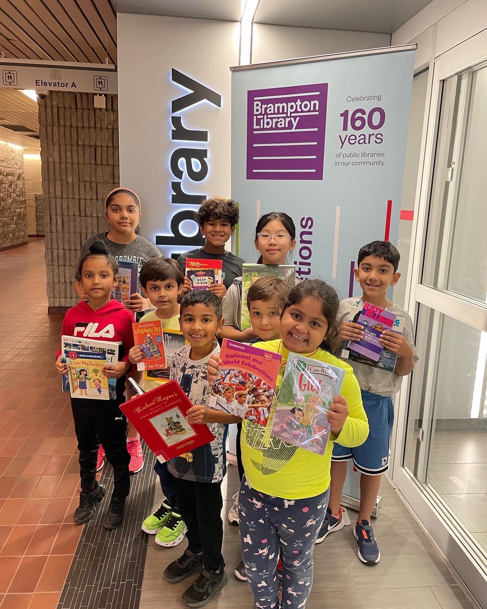 KinderKollegePS's tweet photo. Our Primary Friends had their very first visit to @BramptonLibrary #chinguacousybranch ! So many wonderful new books 📚 to explore! They can’t wait to dive into their new books! 📖 #firsttriptothelibrary #firstlibraryvisit #bramptonlibrary #library #librarylove #librarybooks https://t.co/DbpeuVfjxo