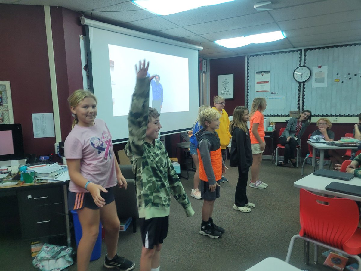 NPMrsD's tweet photo. 5th Grade is learning about sequencing by teaching a partner a dance using only verbal directions! #TechTeacher #Coding https://t.co/wiYcRdOOgL